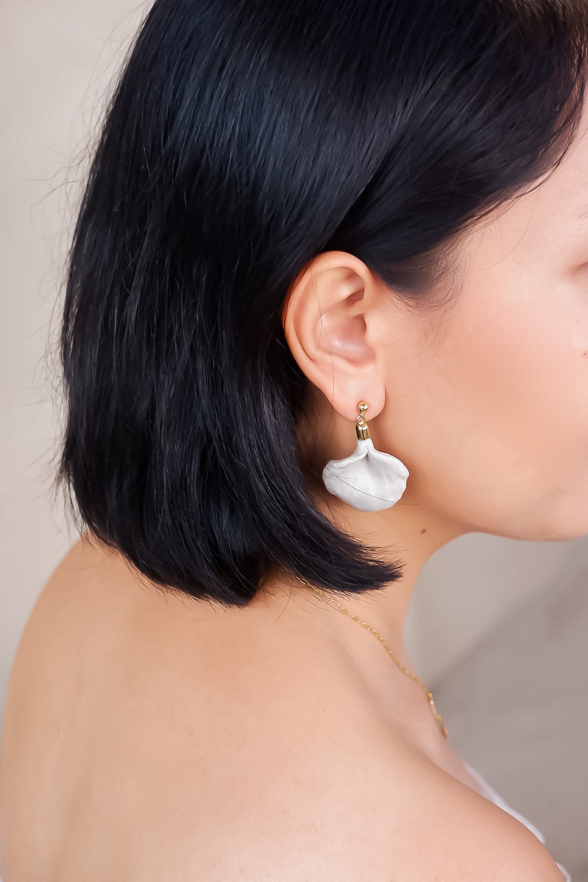 White Coastal Earrings
