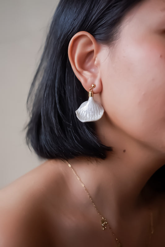 White Coastal Earrings