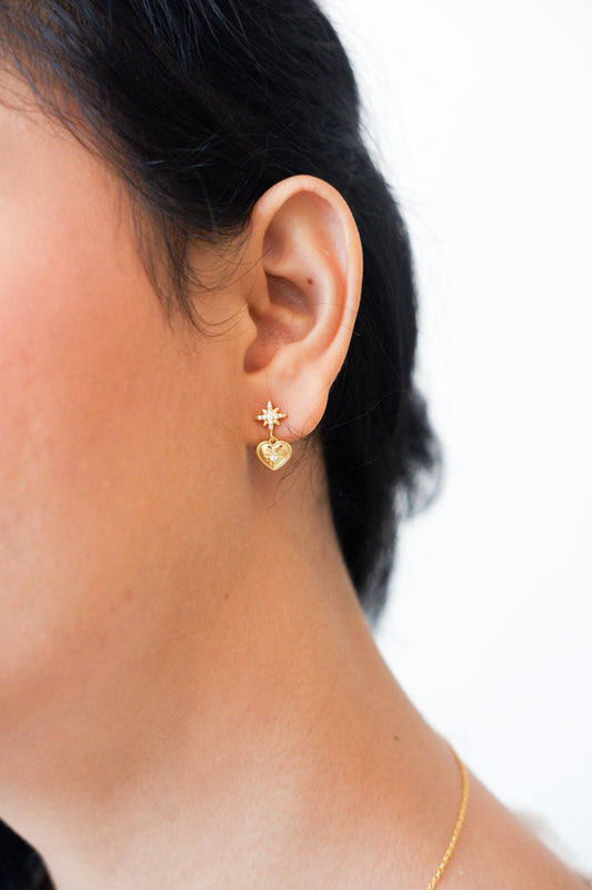 Stardust Heart Earrings