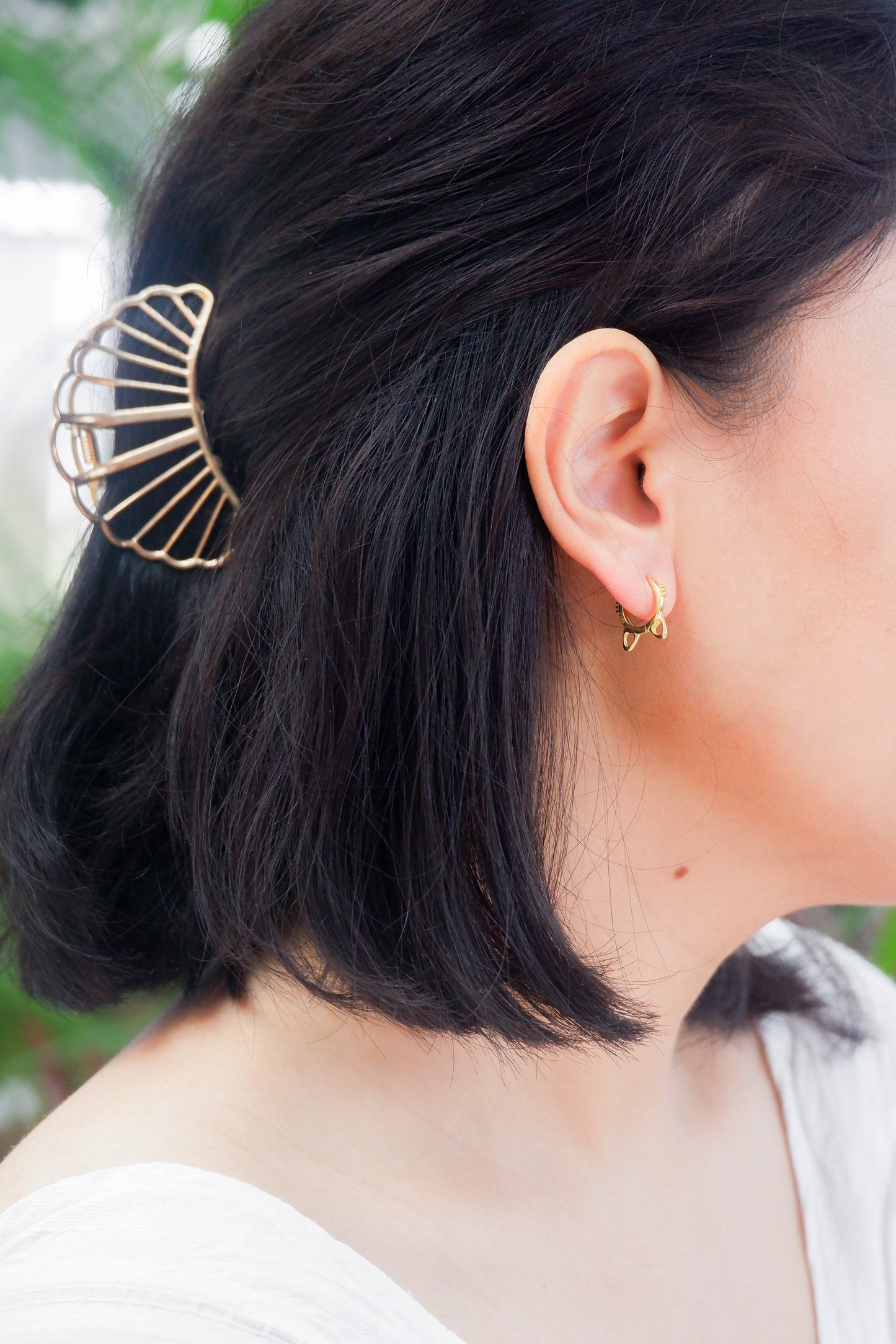 Cat Hoop Earrings
