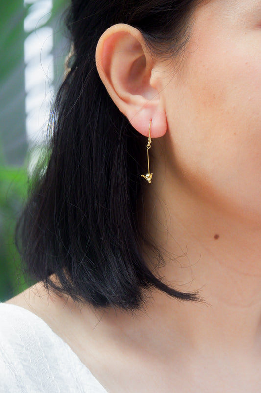 Paper Crane Drop Earrings