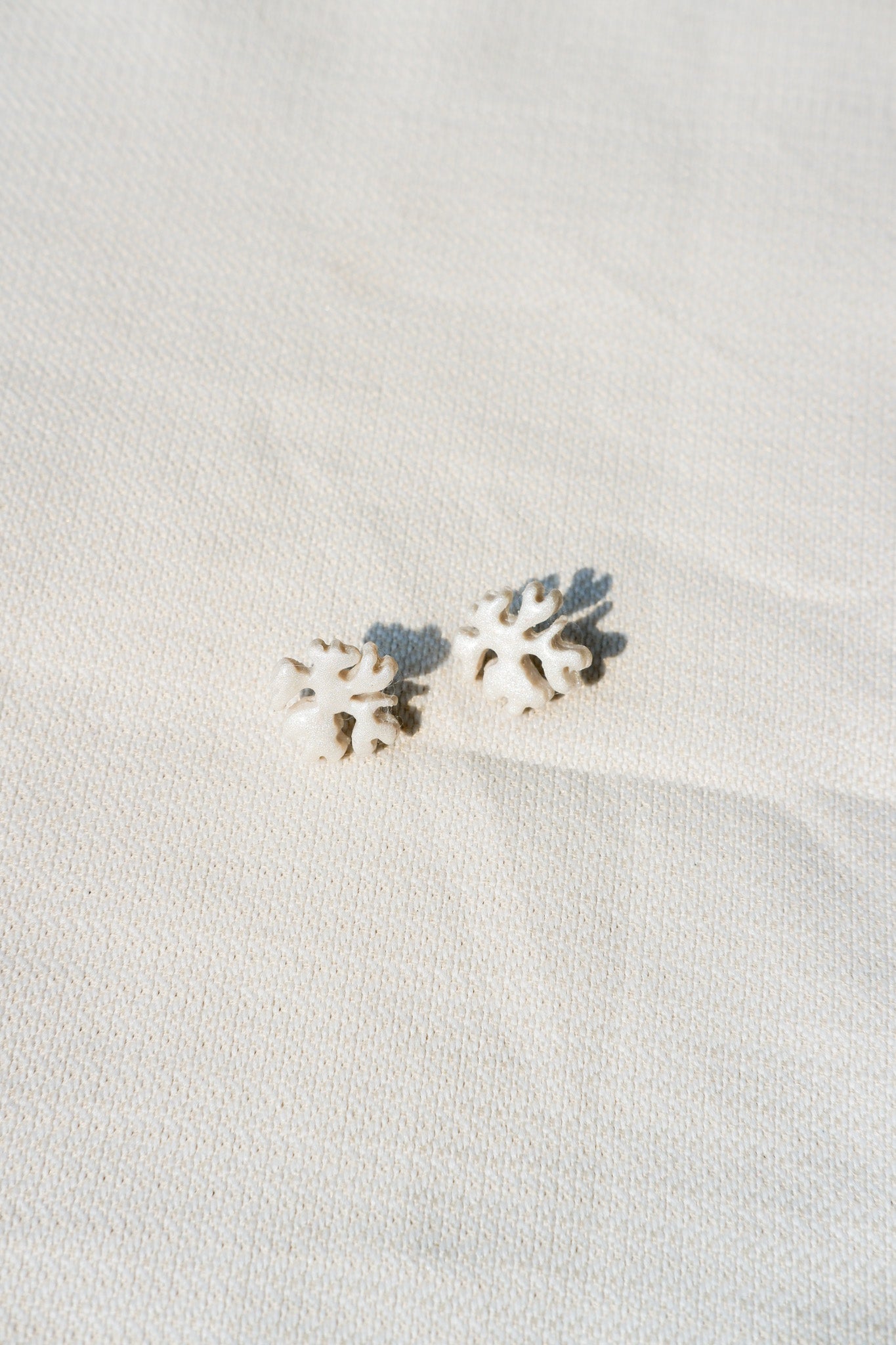 Coral White Pearl Earrings