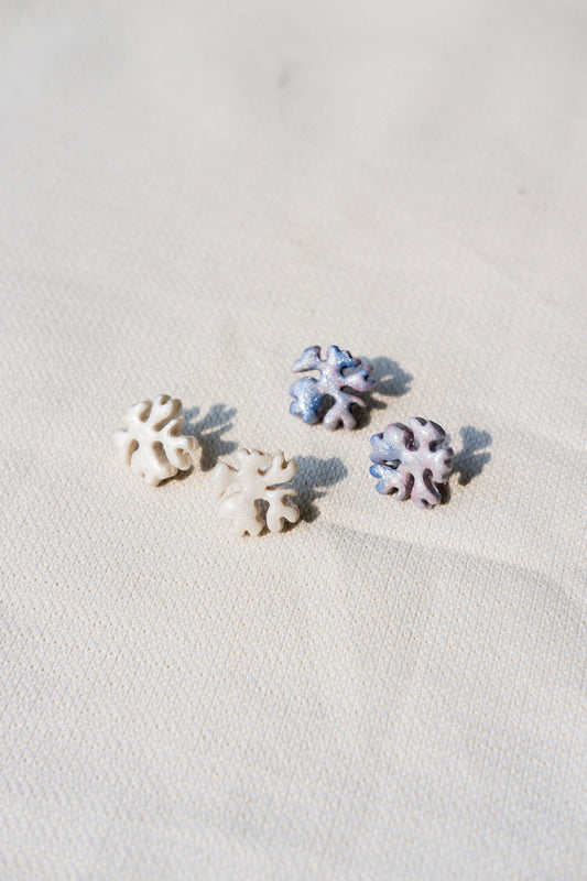 Coral White Pearl Earrings