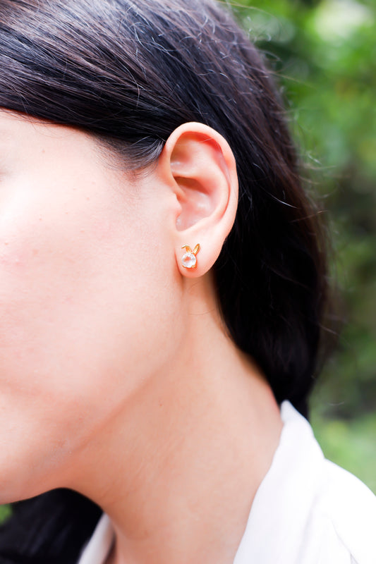 Eryka Rabbit Rose Quartz Earrings