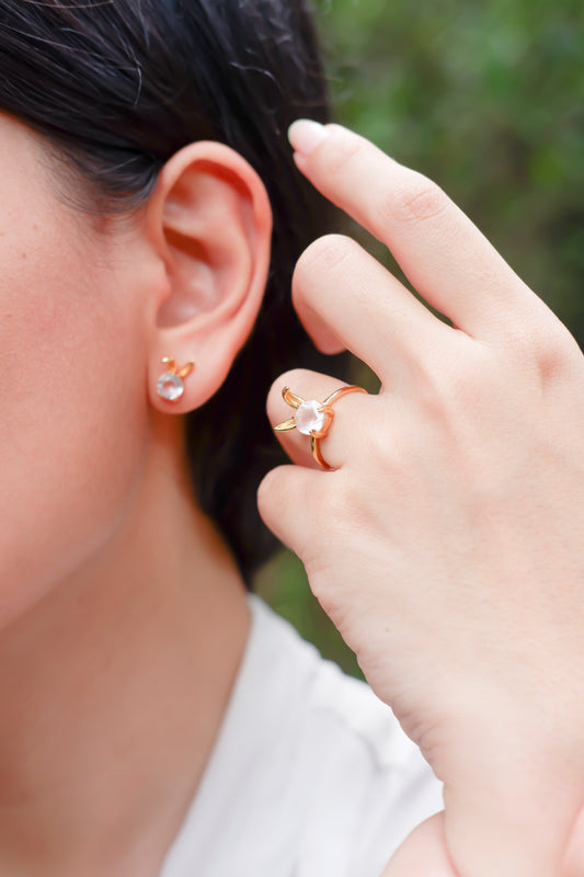 Eryka Rabbit Rose Quartz Ring