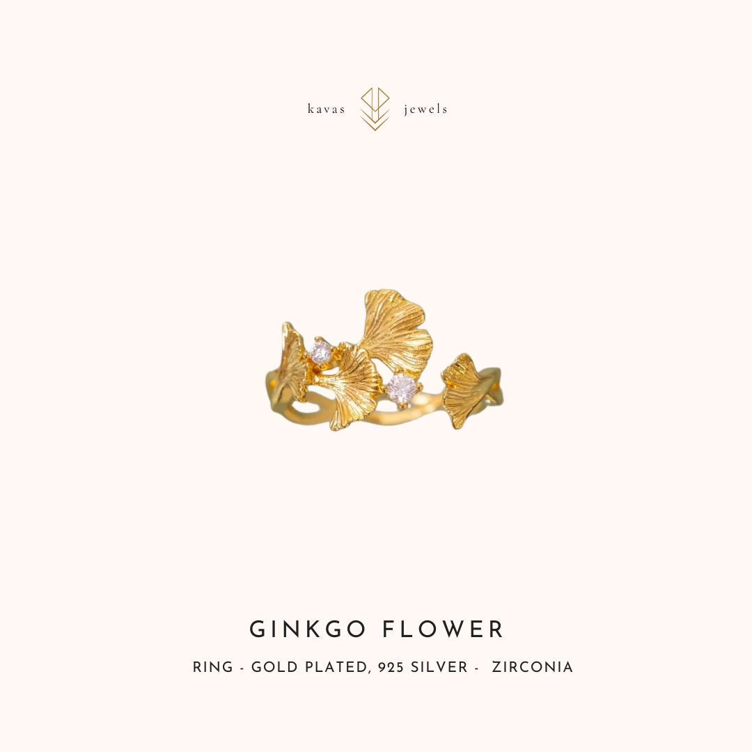 Ginkgo Flower Ring