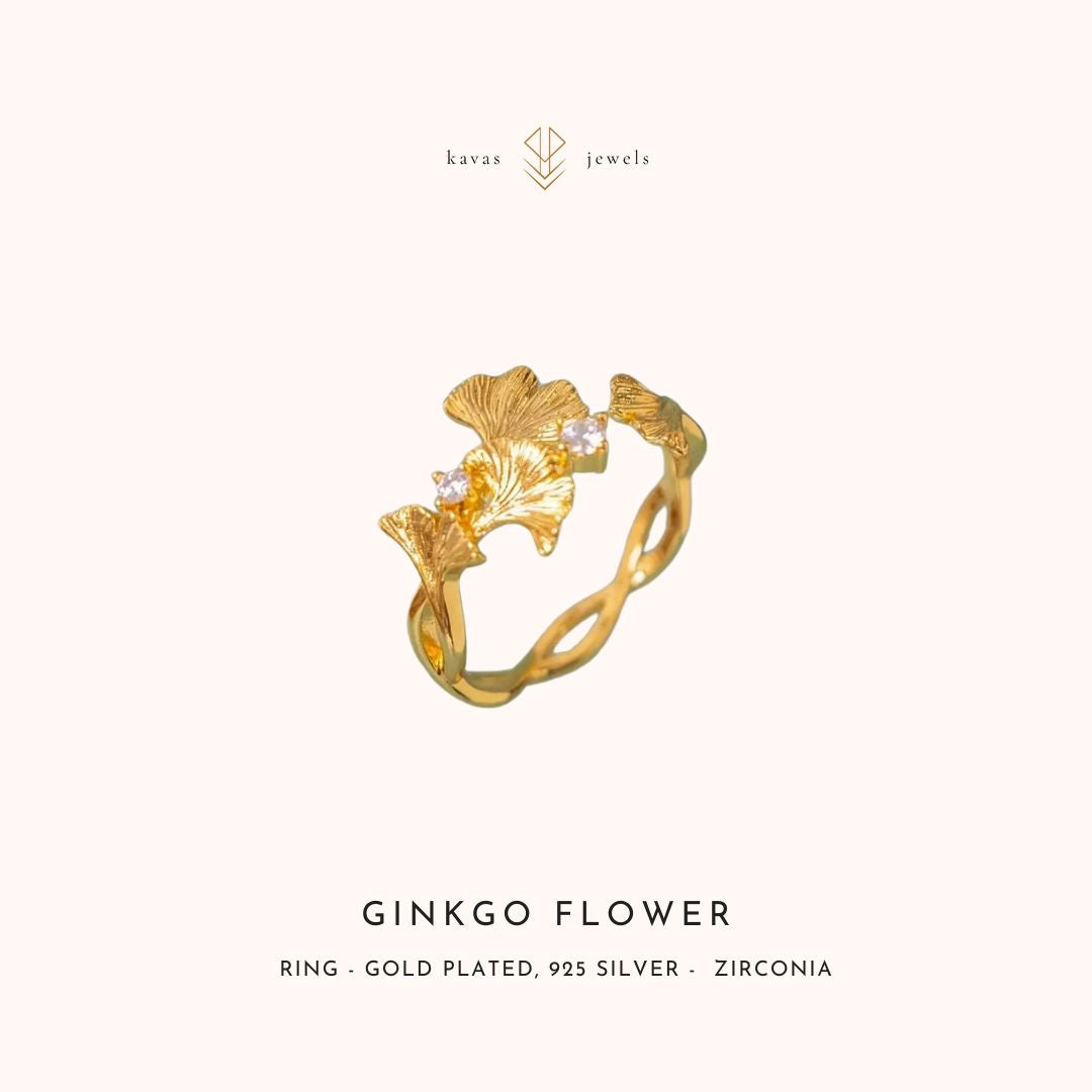 Ginkgo Flower Ring
