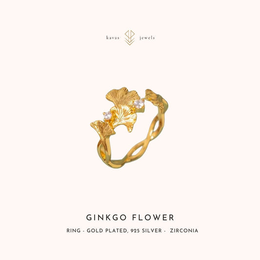 Ginkgo Flower Ring