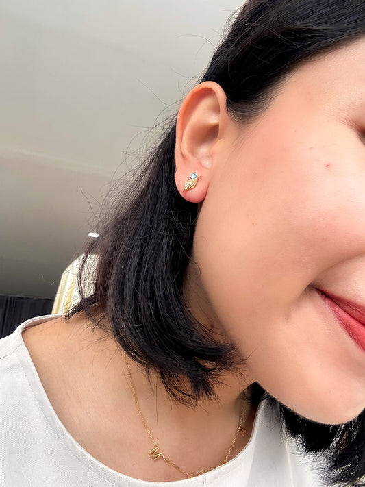 Gold Seashell Earrings