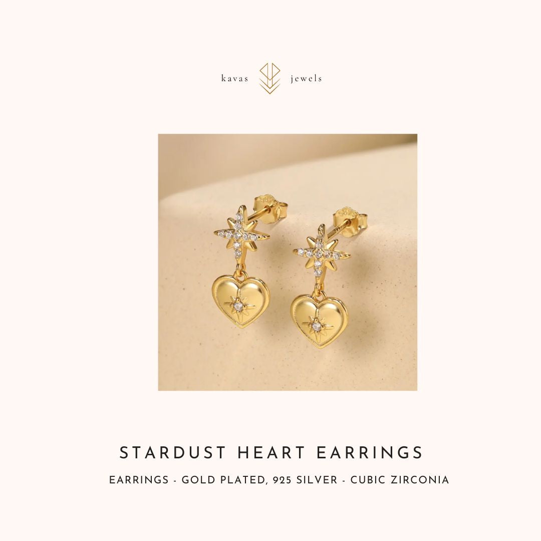 Stardust Heart Earrings