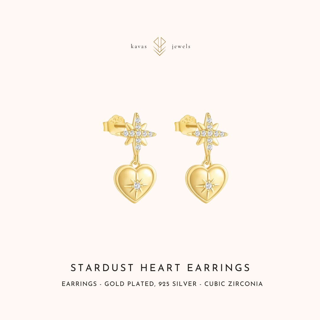 Stardust Heart Earrings