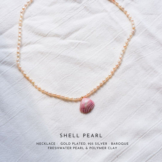 Baroque Pearl Pink Shell Necklace