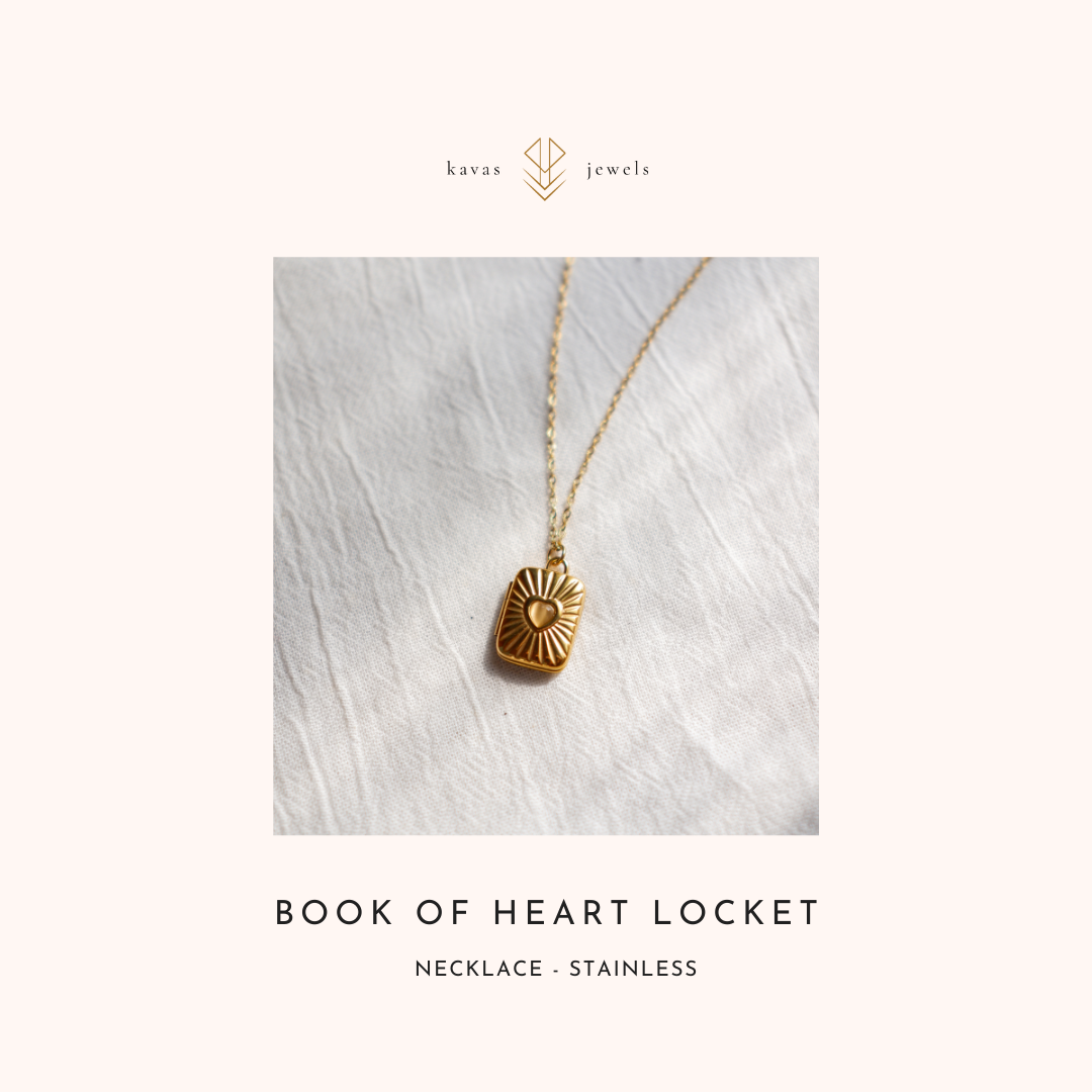 Book of Heart Locket Necklace