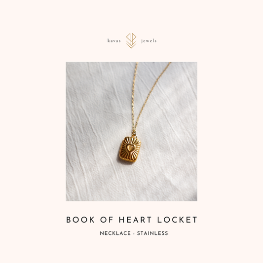 Book of Heart Locket Necklace
