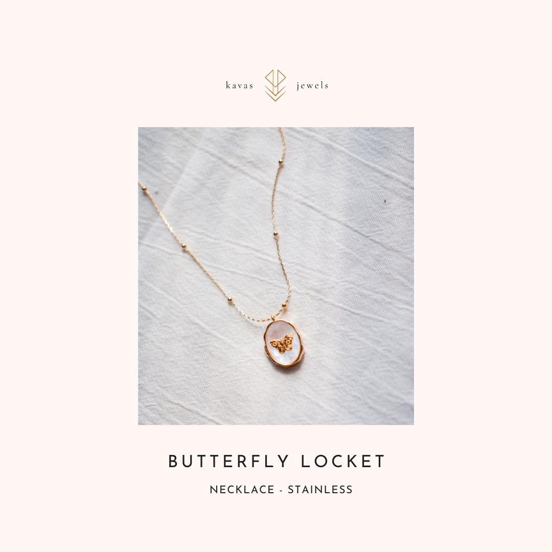 Butterfly Locket Necklace
