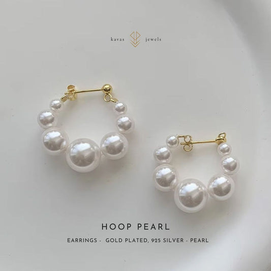 Pearl Hoop Earrings
