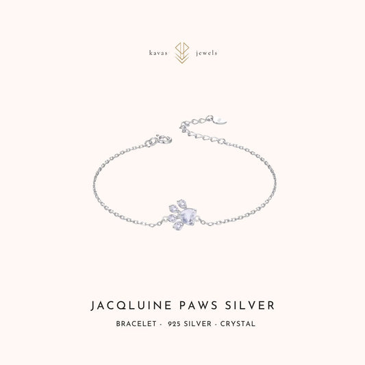 Jacqluine Paws Silver Crystal Bracelet