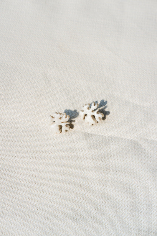 Coral White Pearl Earrings