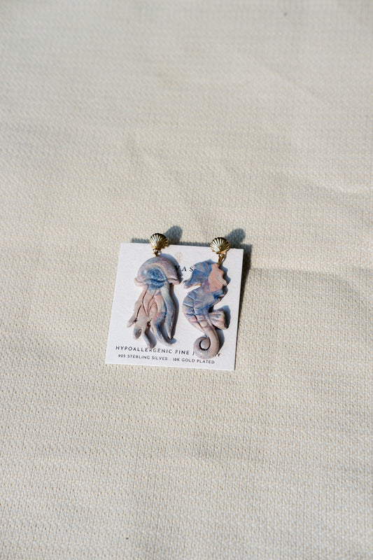 Jellyfish & Seahorse Segara Earrings