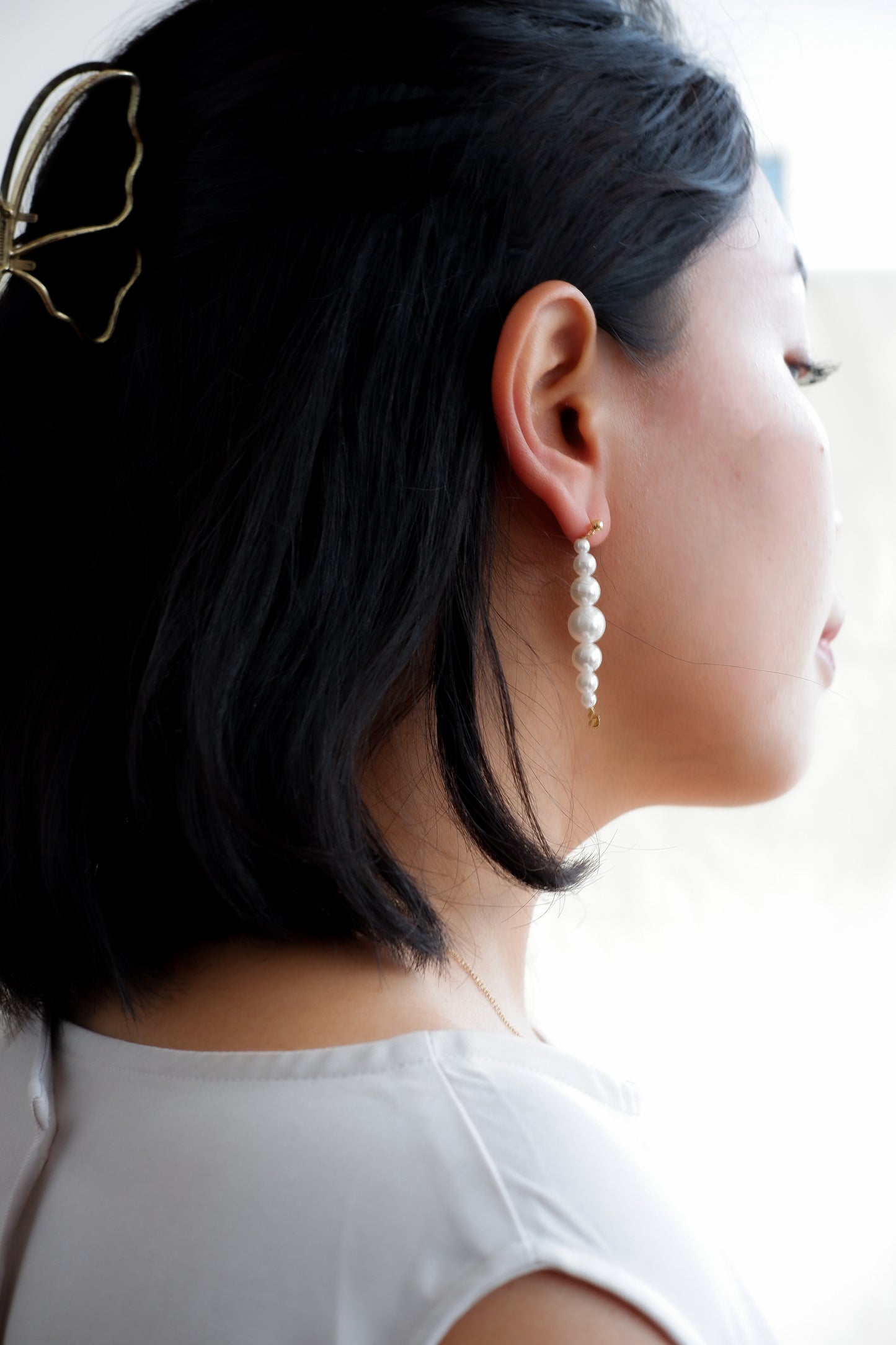 Pearl Hoop Earrings