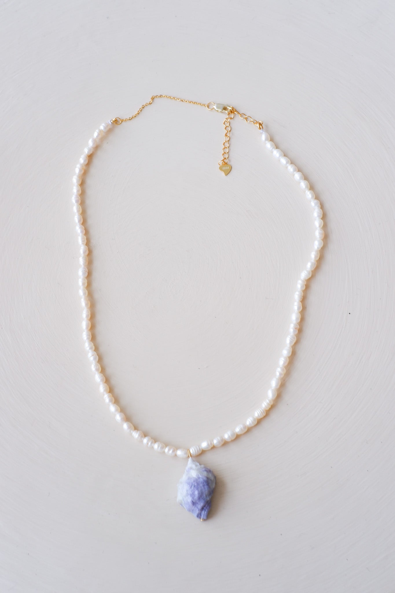 Baroque Pearl Lilac Shell Necklace