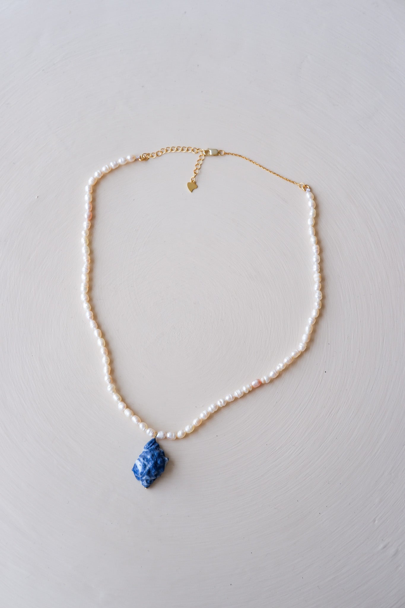 Baroque Pearl Deep Blue Shell Necklace