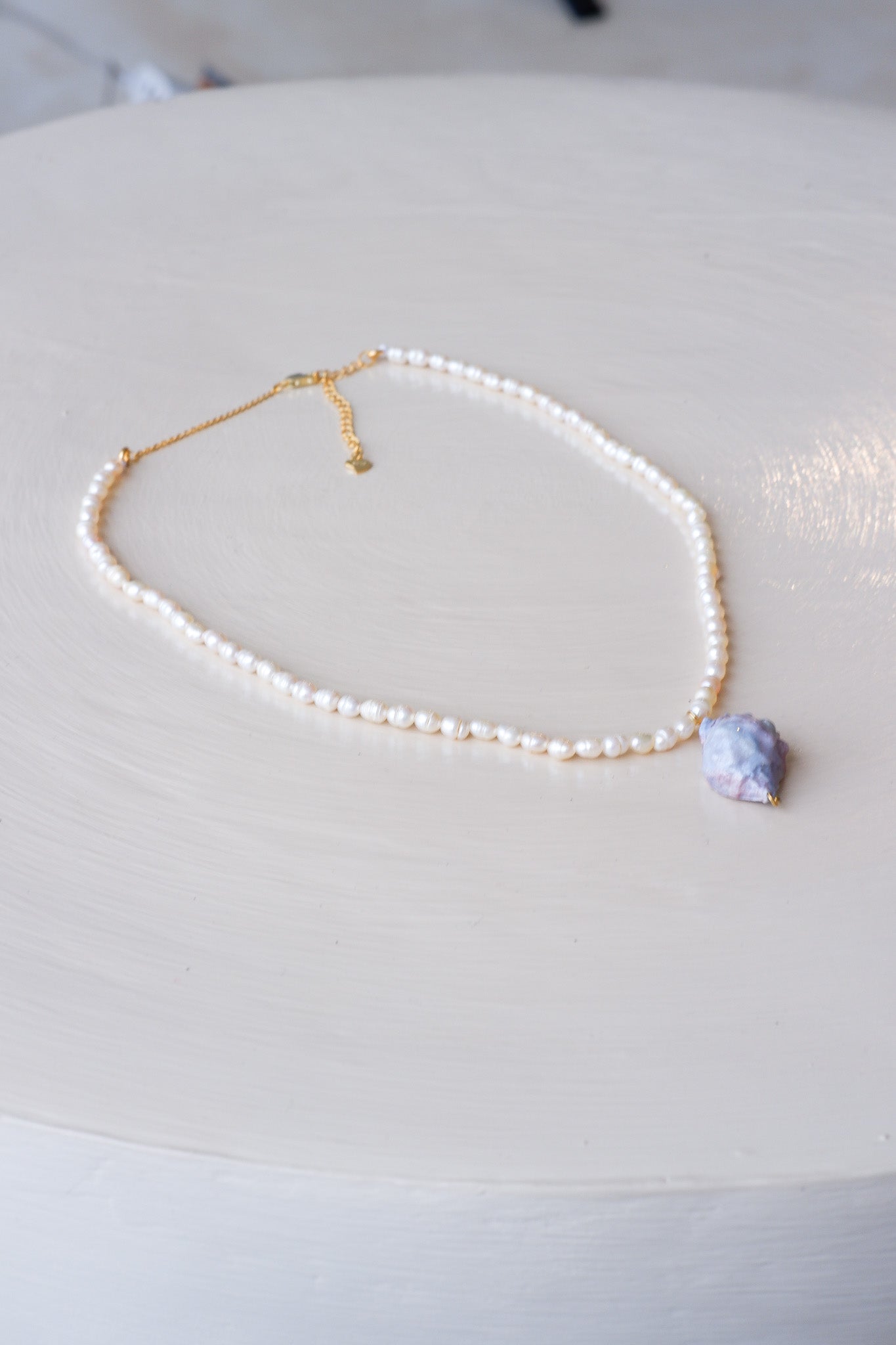 Baroque Pearl Mix Pink, Baby Blue, White Shell Necklace