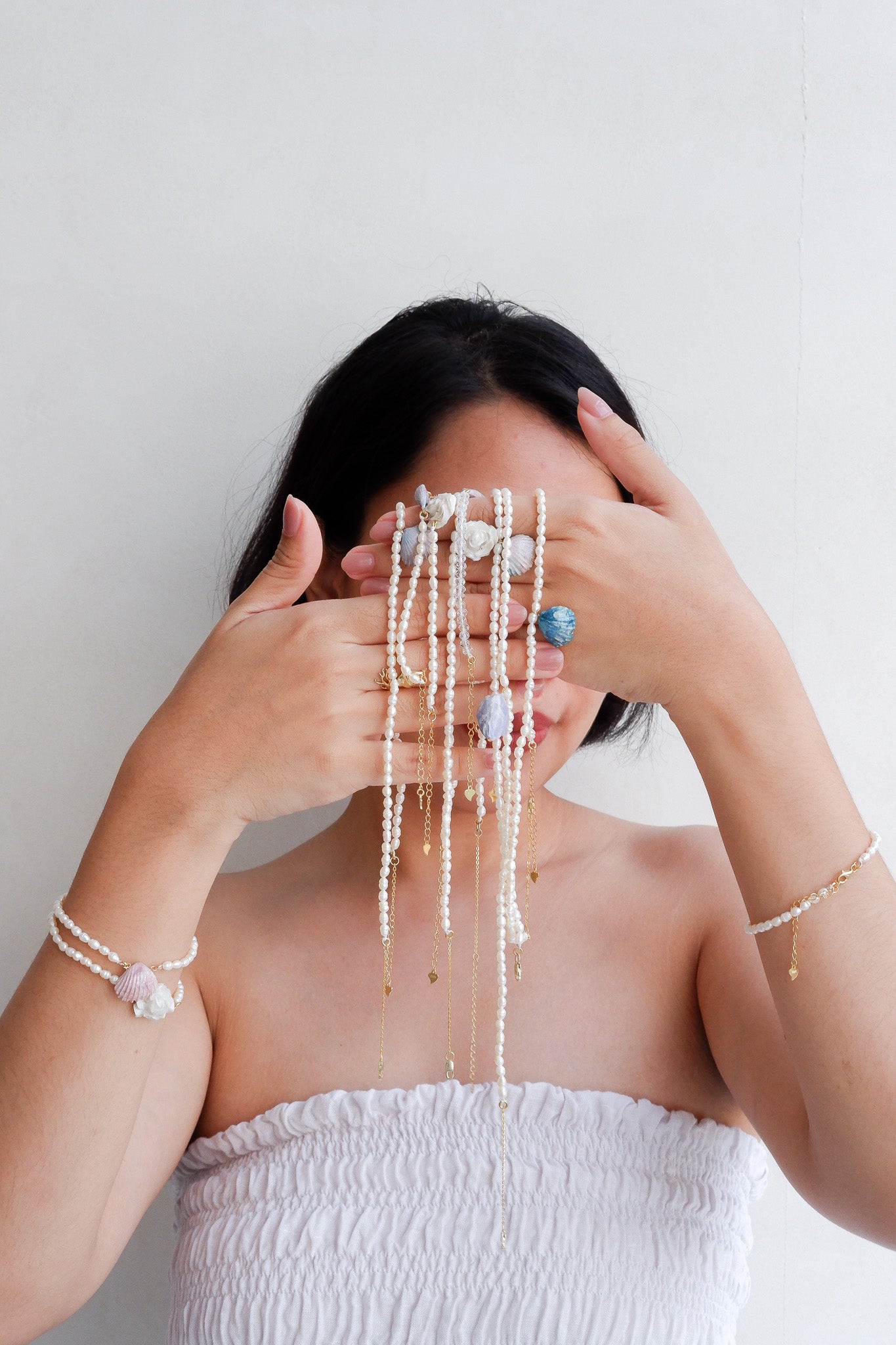 Baroque Pearl Baby Blue Shell Bracelet