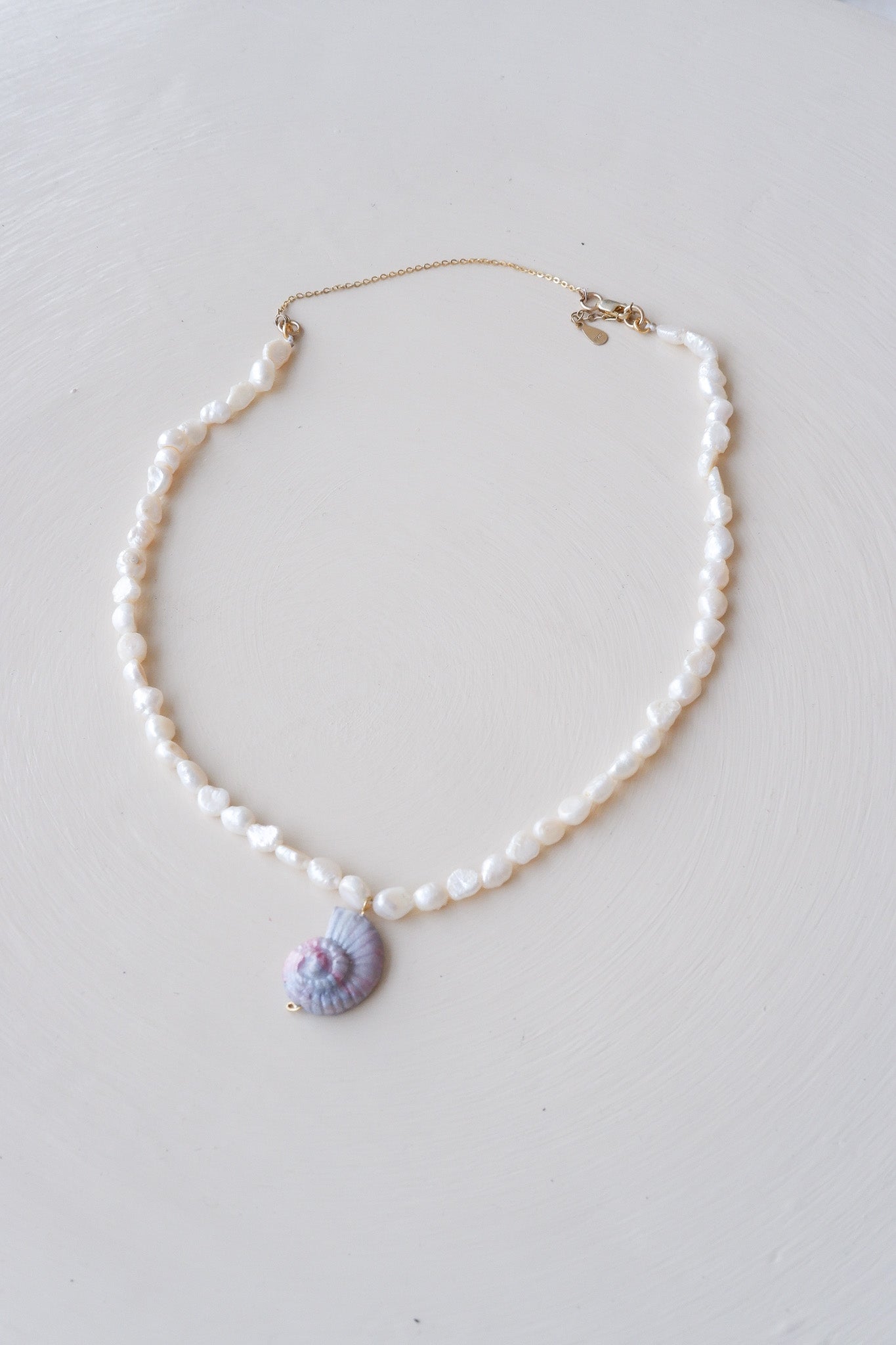 Baroque Pearl Mix Pink, Baby Blue, White Shell Necklace