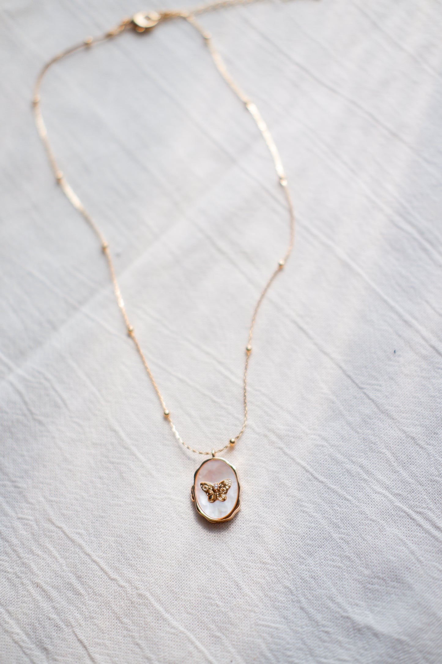 Butterfly Locket Necklace