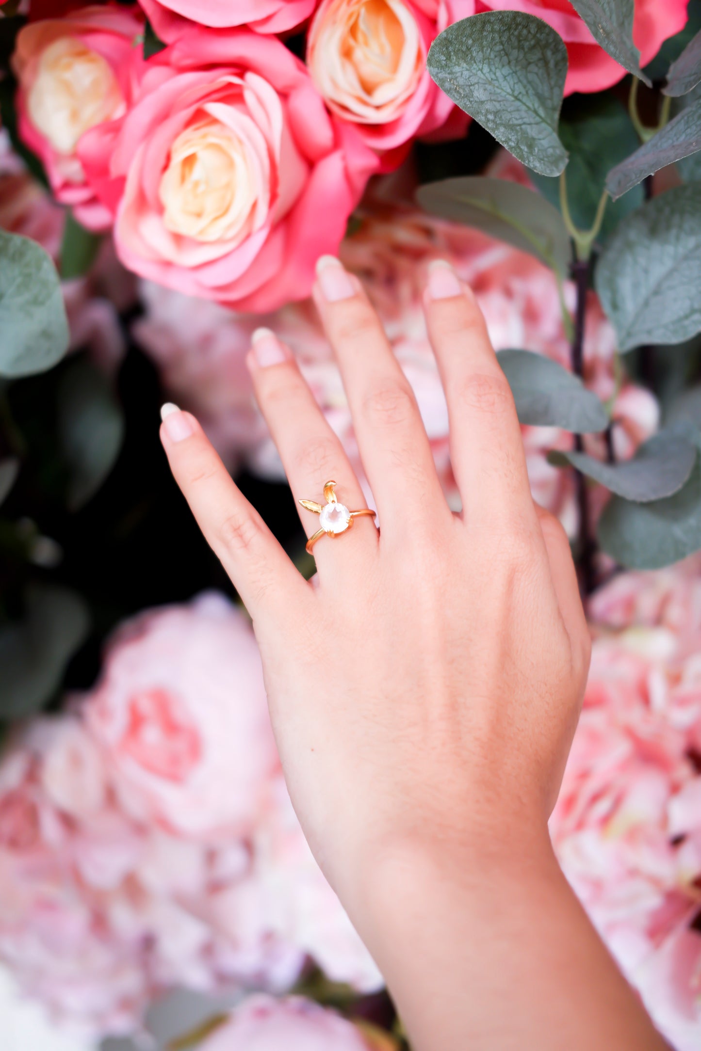 Eryka Rabbit Rose Quartz Ring