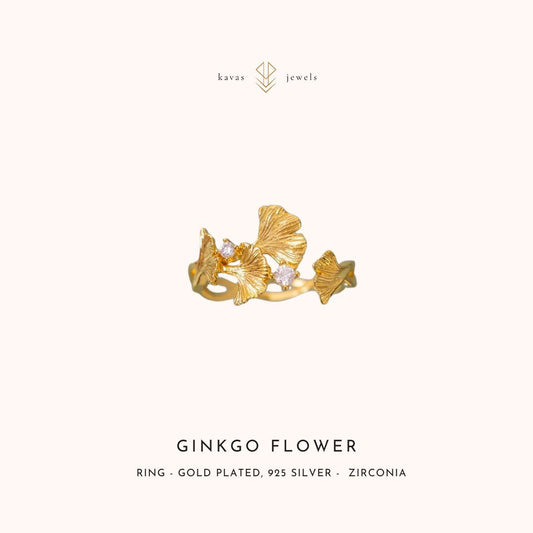 Ginkgo Flower Ring