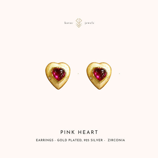 Pink Heart Earrings