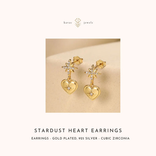 Stardust Heart Earrings