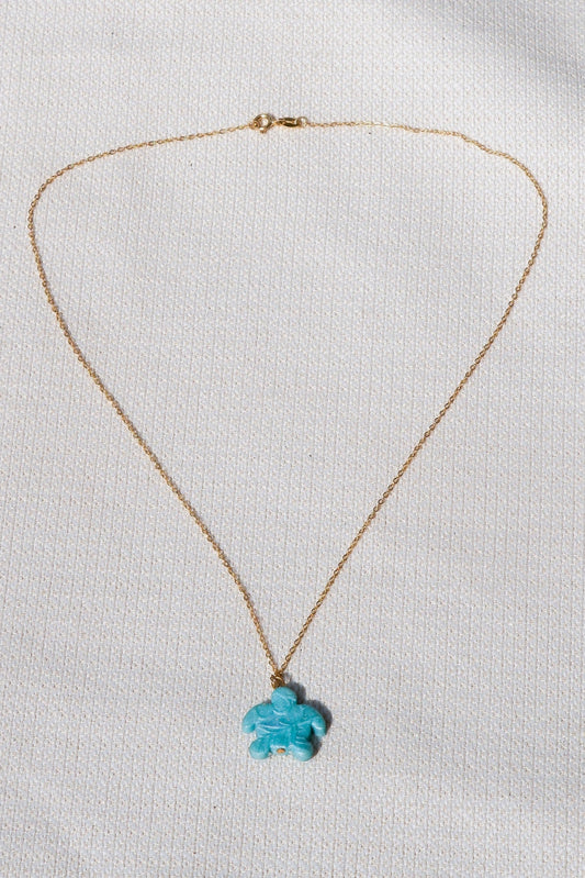 Teal Turtle Necklace